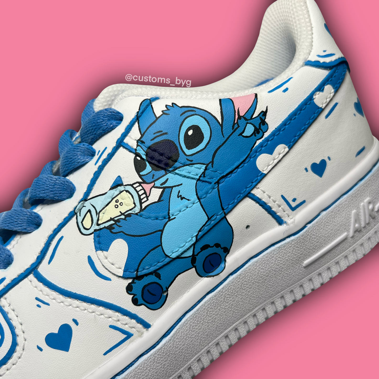 AF1 STITCH AND ANGEL CARTOON SKETCH