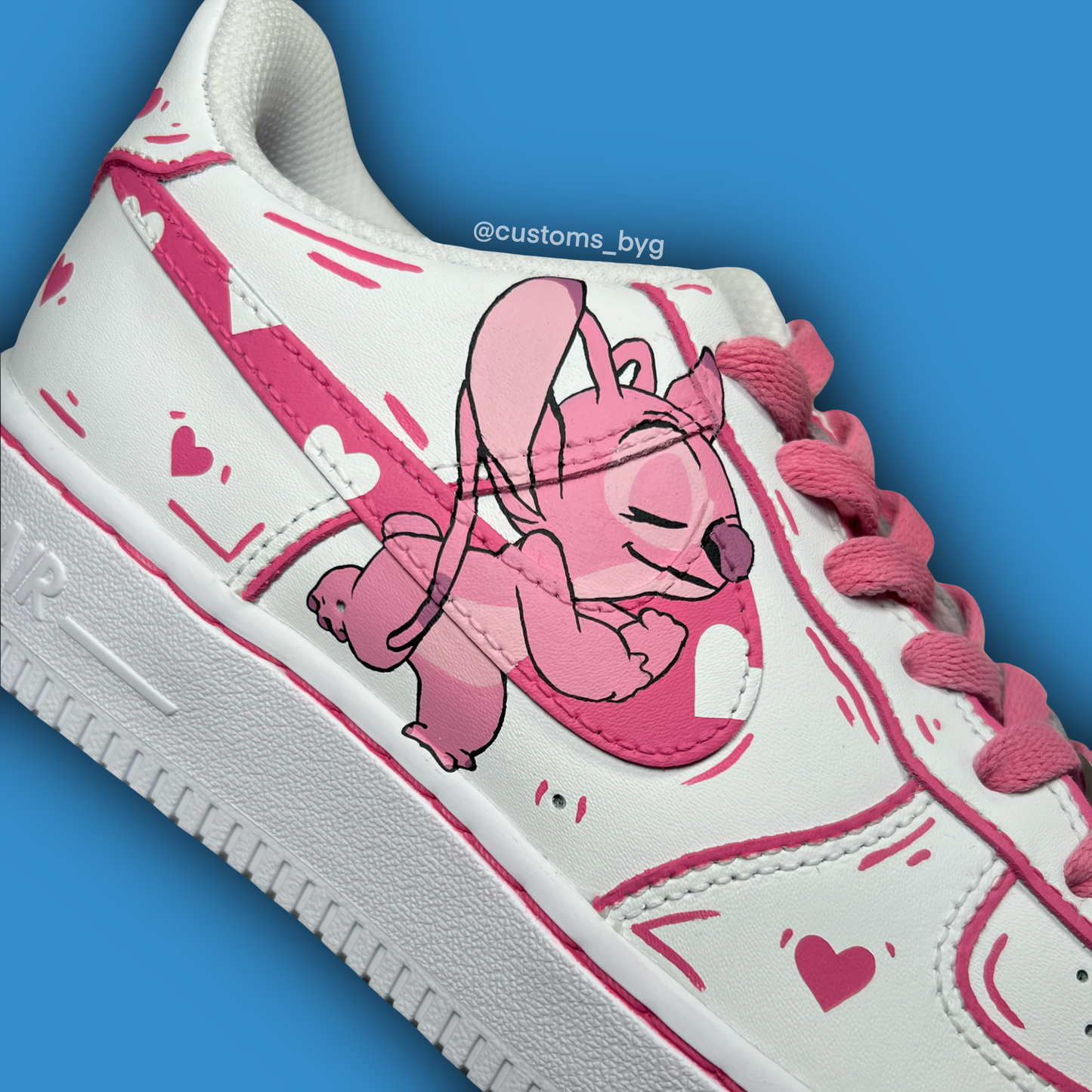 AF1 STITCH AND ANGEL CARTOON SKETCH