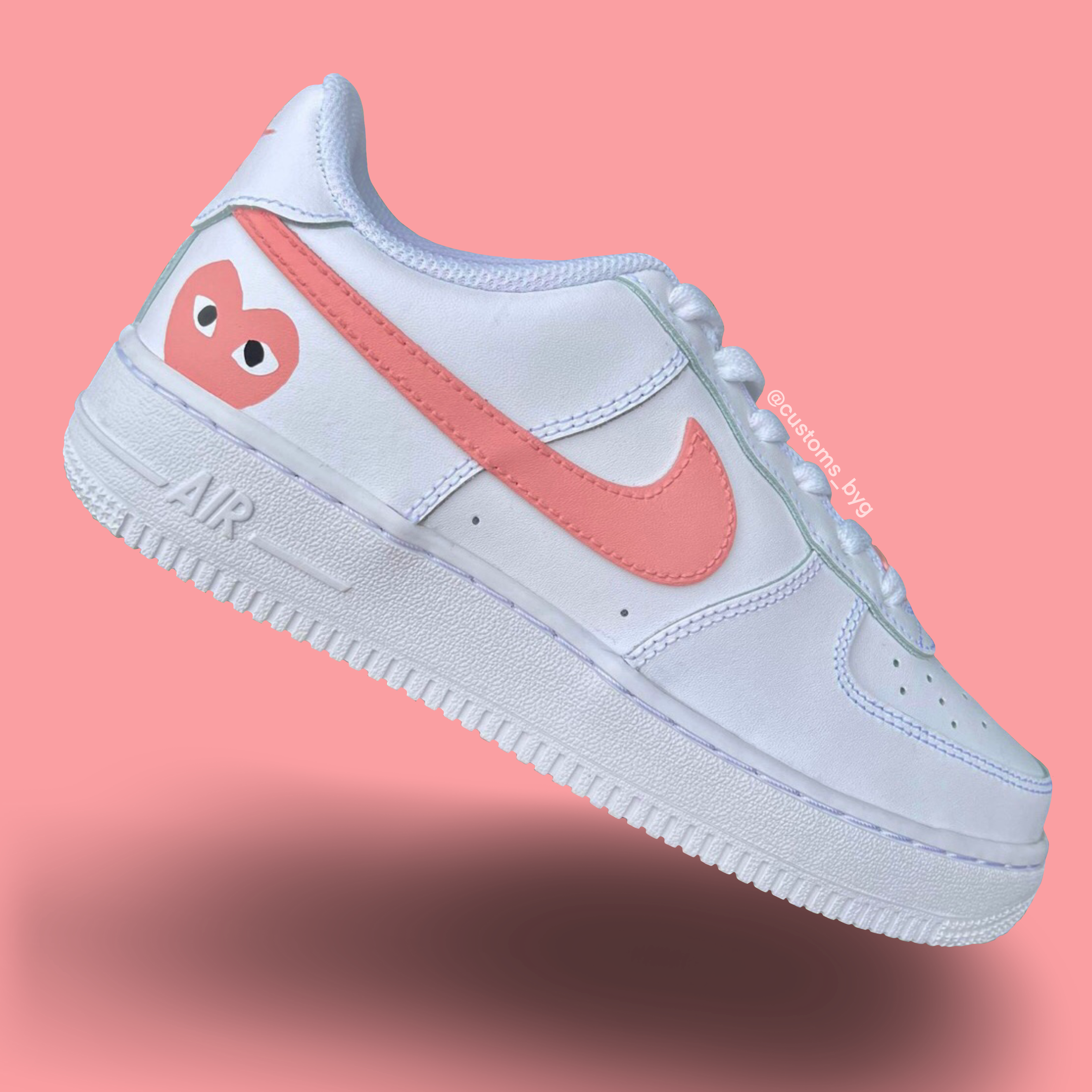 Air force 1 clearance custom cdg pink