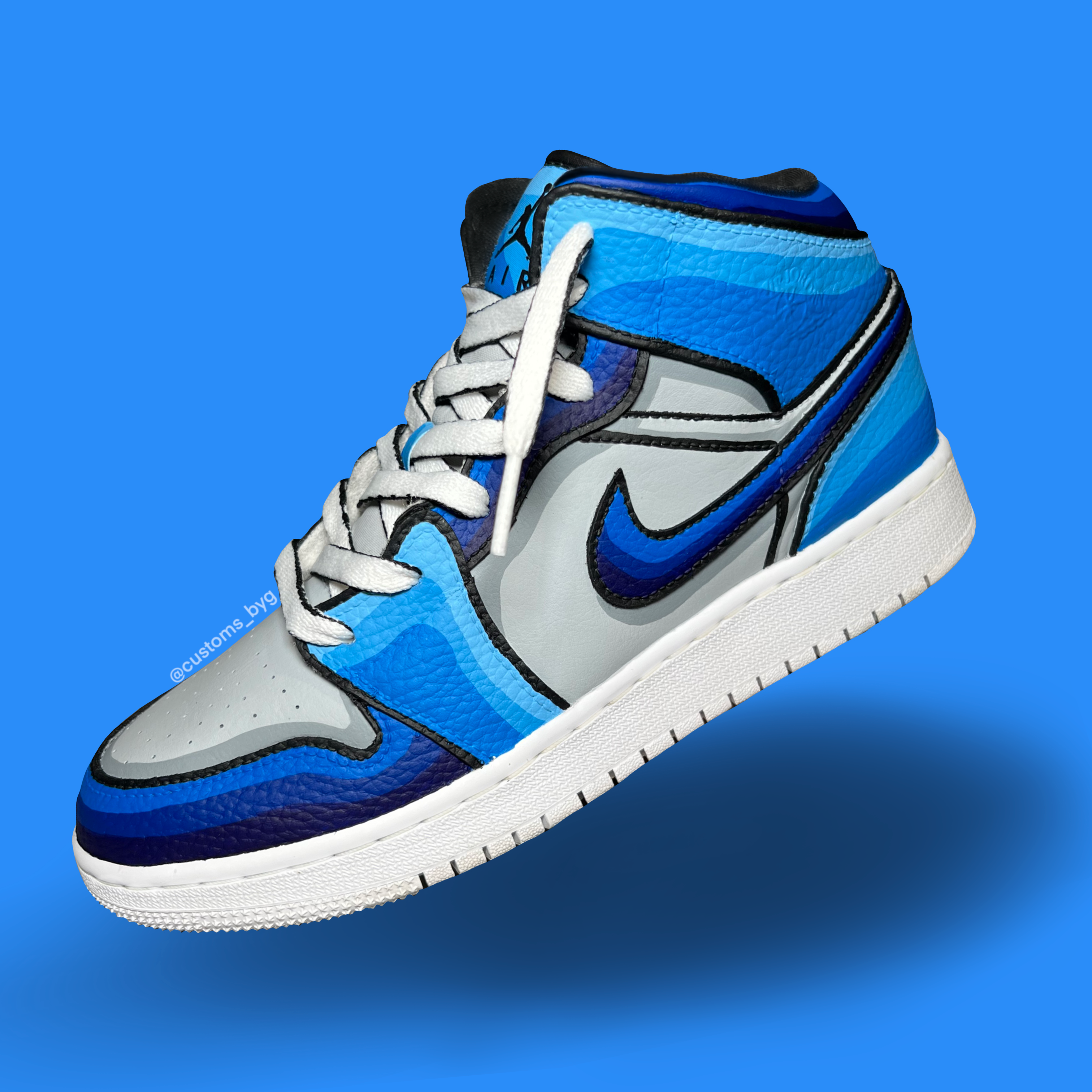 JORDAN 1 MID CARTOON Customs By G UK